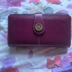 Deep magenta wallet